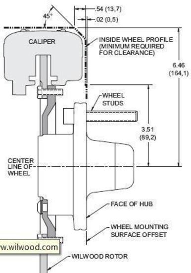 WILWOOD DYNALITE FRONT BRAKE KIT SOLID ROTORS 4 SPOT HQ-HZ TORANA WB 140-1017-B