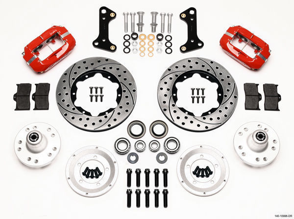 Wilwood 140-10996-DP Dynalite Pro Front Brake Kit Drilled Polished for Holden HQ-on, VL & Torana, Camaro & Chevelle