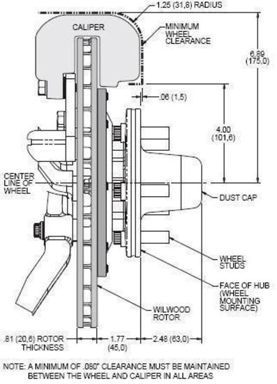 Wilwood 140-11010-D Dynalite Pro Front Brake Kit Drilled Slotted 4 Spot for Chevy 1955-57