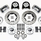 Wilwood 140-11013-DP Dynalite Pro Front Brake Kit Drilled Slotted 4 Spot for Early Ford 1937-47