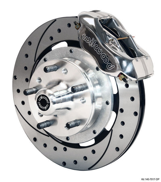 Ford Falcon XR-XF (Minor Spindle Modification Required) DYNALITE FRONT BRAKE KIT DRILLED POLISHED WB 140-11072-DP Wilwood Disc Brakes WIL140-11072-DP