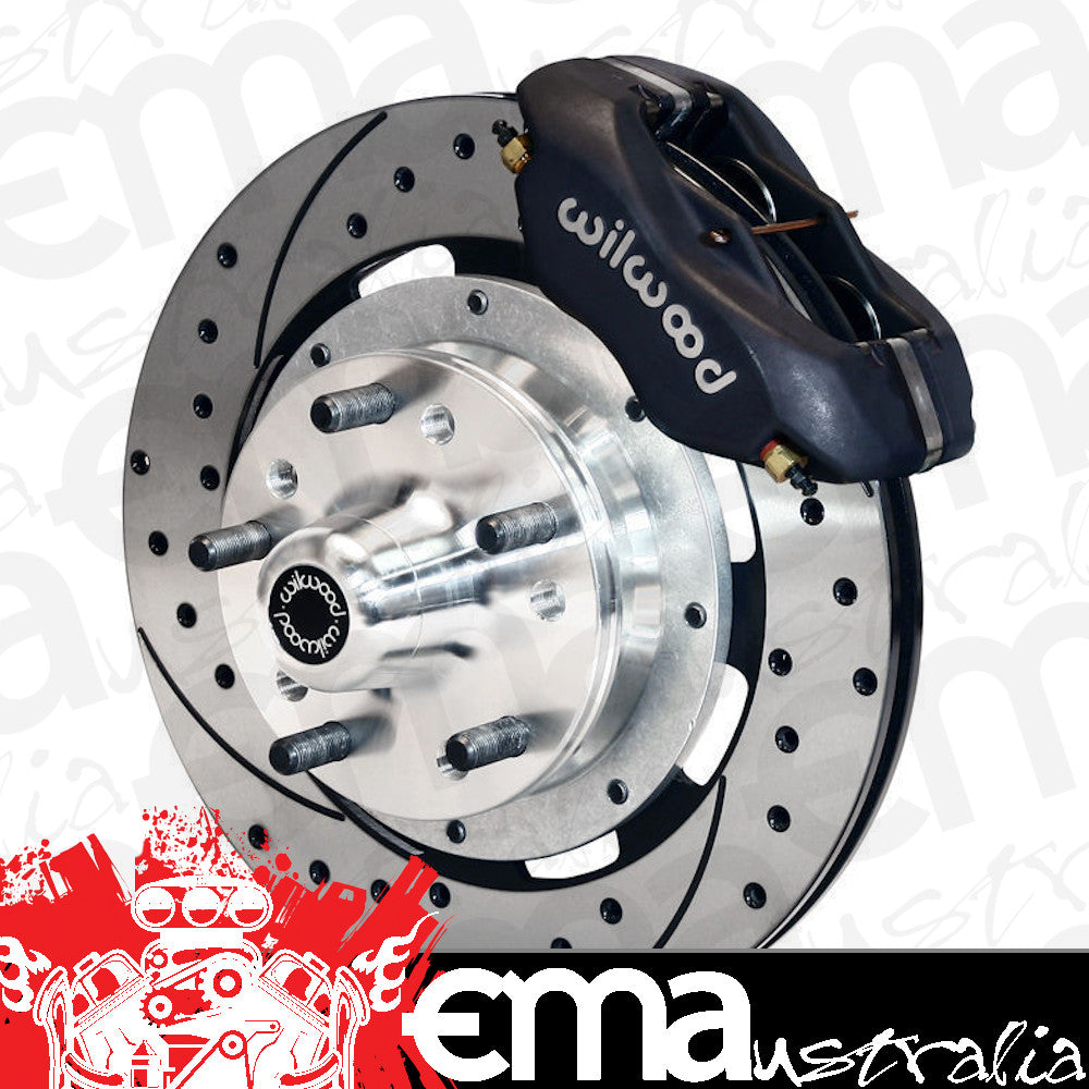 Wilwood 140-11074-D Dynalite Big Front Brake Kit Drilled Slotted for Ford Mustang 1970-73