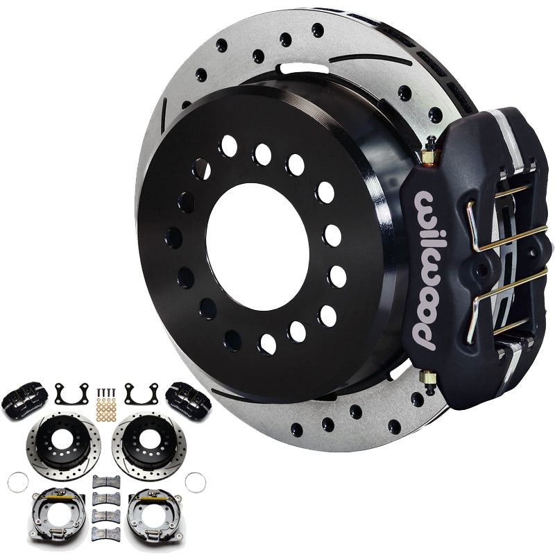 Dynapro Low-Profile Rear Brake Kit - 4-Piston 11" (Suit Ford Big Bearing With 2.36 Offset & Internal Park Brake) (WB140-11387-D)
