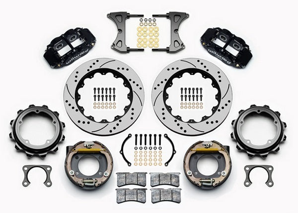 Wilwood WB140-12436-D Forged Narrow Superlite 4R Rear Big Brake Kit - 4-Piston 14" (Suit Strange Street Floater Kit F5010 With Internal Park Brake)