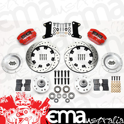 Wilwood | WIL140-13203-DR | DUST BOOT FRONT BRAKE KIT, RED (WB140-13203-DR)