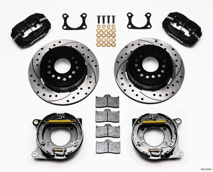 Wilwood 140-13205-D Dynalite 4 Spot Rear Brake Kit Dust Boot Calipers for Ford Small Bearing w/ 2.66" Offset