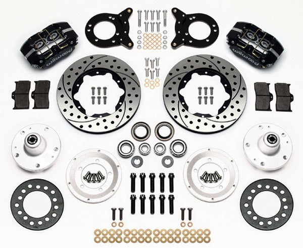 Wilwood WIL140-13343-D Ford 1963-69 Dynapro Dust-Boot Front Brake Kit - 4-Piston 11"