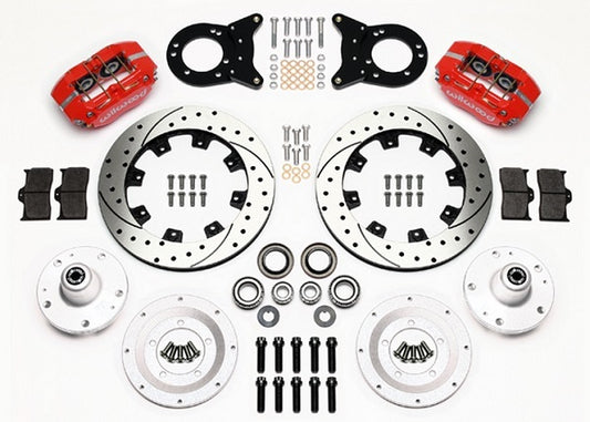 Dynapro Dust-Boot Front Red Brake Kit - 4-Piston 12.19" (Suit 63-69 Ford Fairlane, Falcon, Ranchero, Torino & 63-67 Mercury Comet, Cougar) (WB140-1334