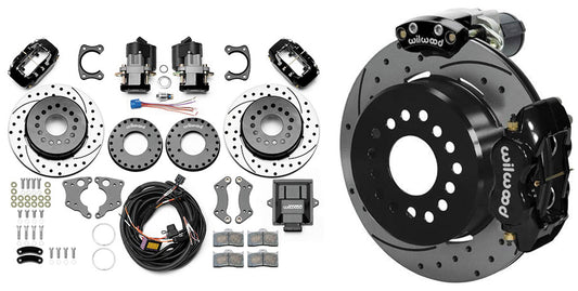 Electric Park Brake Kit with 11" Rotors & Dust Boot Calipers (Suit Big Ford New Style, 2.5" Offset)