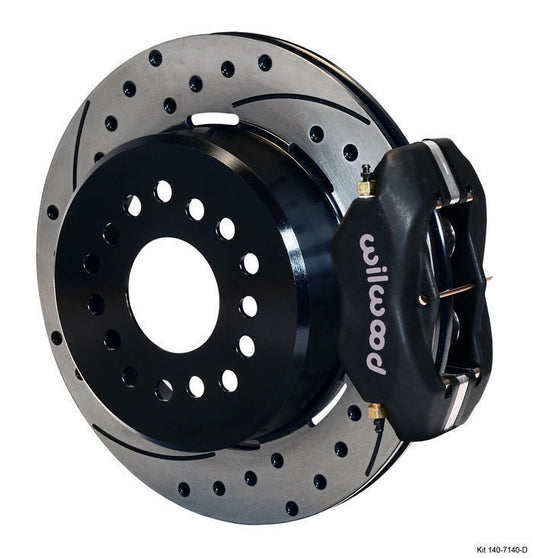 Big Ford 9in (2.36" Axle Offset) DYNALITE 4 SPOT REAR BRAKE KIT DRILLED ROTOR WB 140-1739-D Wilwood Disc Brakes WIL140-1739-D