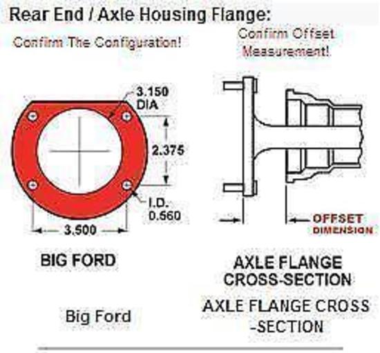 WILWOOD DYNALITE 4 SPOT REAR BRAKE KIT 9in Ford 2.36" AXLE OFFSET WB 140-1739