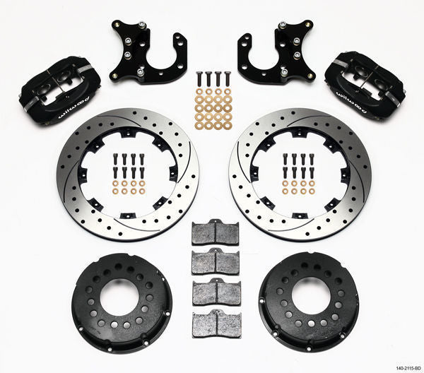 Wilwood 140-2115-BD Rear Brake Kit 2.36" Axle Offset Fordged Dynalite for Ford