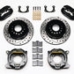 Wilwood 140-7140-D Drilled Dynalite 4 Spot Rear Brake Kit Solid Rotors Black for Ford 9"