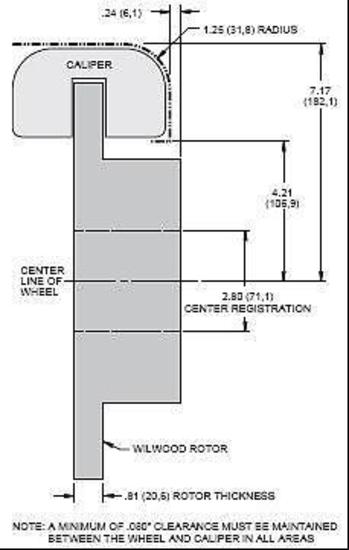 Wilwood 140-7140-P Polished Dynalite 4 Spot Rear Brake Kit Solid Rotors Black for Ford 9"