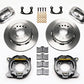 Wilwood 140-7140-P Polished Dynalite 4 Spot Rear Brake Kit Solid Rotors Black for Ford 9"