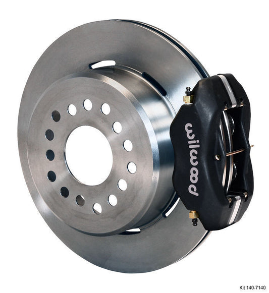 Wilwood 140-7140 Dynalite 4 Spot Rear Brake Kit Solid Rotors Black for Ford 9"