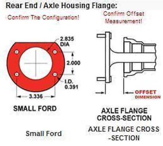 Wilwood 140-7143-D Dynalite Rear Park Brake Kit 4 Spot Drilled for Ford 9"
