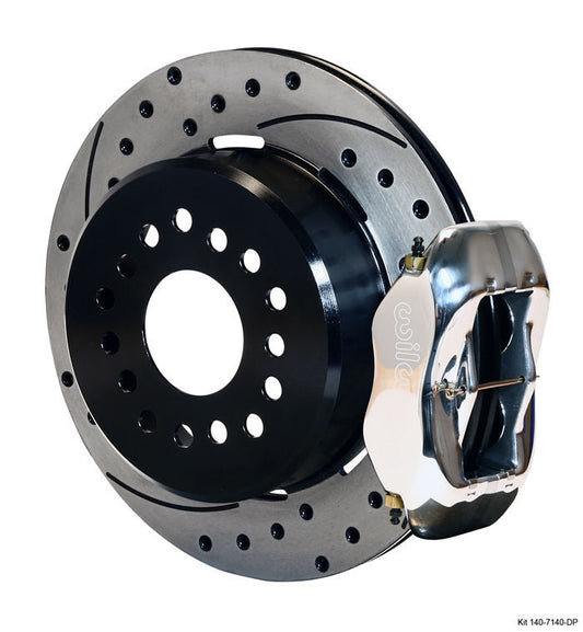 WILWOOD DYNALITE REAR PARK BRAKE KIT SMALL Ford 9" 4SPOT POLISHED WB 140-7143-DP