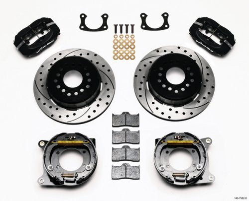 Forged Dynalite Rear Parking Brake Kit Drilled (Suit Big Ford New Style, 2.36" Axle Offset) (WB140-7582-D)