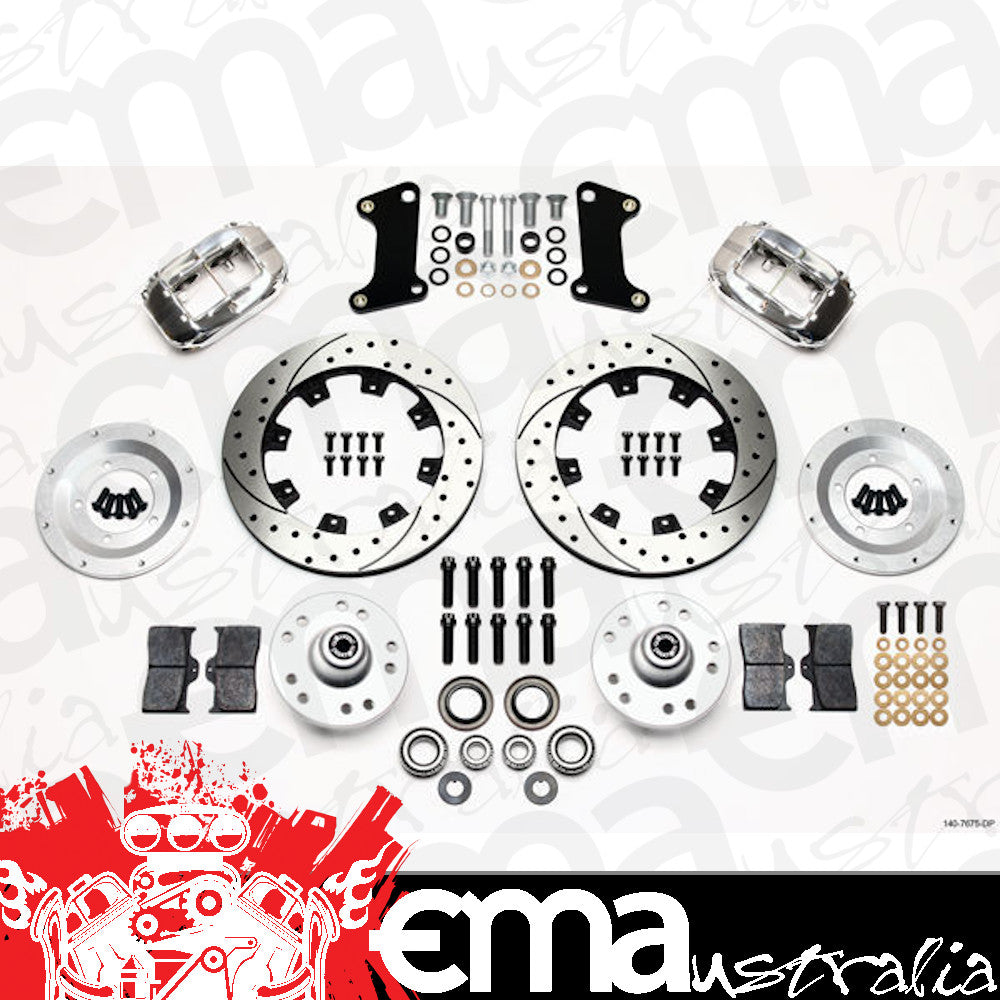 Wilwood 140-7675-DP Dynalite Pro Front Brake Kit Drilled/Polished for Holden HQ Torana
