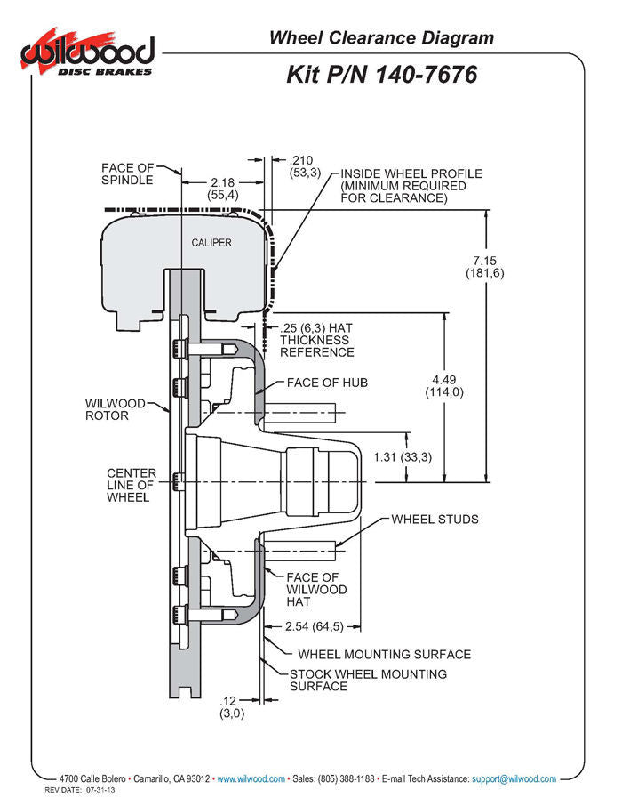 WILWOOD DYNALITE FRONT BRAKE KIT WB140-7676-D-DB DUST BOOTED SUIT 55-57 CHEVY