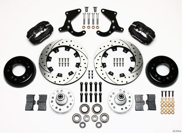 WILWOOD DYNALITE FRONT BRAKE KIT WB140-7676-D-DB DUST BOOTED SUIT 55-57 CHEVY