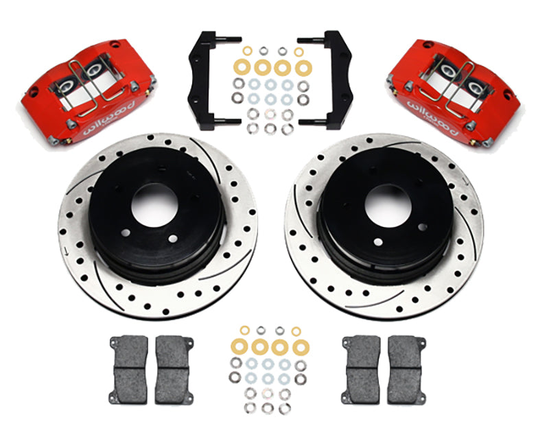 Dynapro Radial Mount Rear Red Brake Kit - 4-Piston 12.19" (Suit Holden Monaro & Commodore VT-VZ With OEM Park Brake) (WB140-8754-DR)