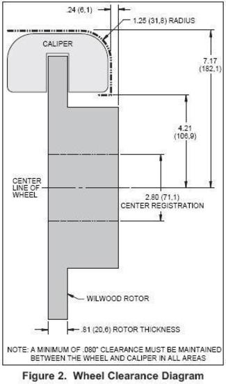 Wilwood 140-9282-D 4 Spot forged Dynalite Rear Parking Brake Kit for Ford 9"