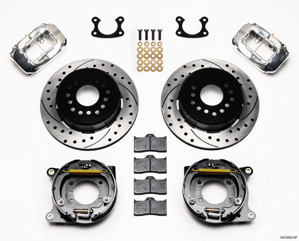 WILWOOD DYNALITE REAR PARK BRAKE KIT SMALL Ford 9" POLISHED WB 140-9282-DP