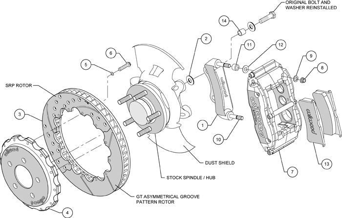 Wilwood 140-9296-D Superlite 6R 355mm Drilled Front Brake Kit for Holden Monaro & Commodore VT-VZ