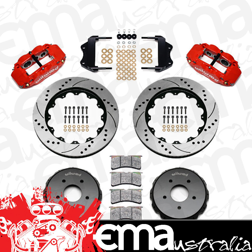 Wilwood 140-9296-DR Superlite 6R 355mm Drilled Front Brake Kit for Holden Monaro & Commodore VT-VZ