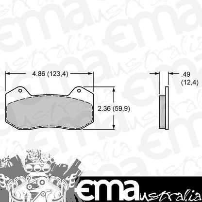 Smart Pad Brake Set with BP-10 Compound (Suit DynaPro 6 Calipers) (WB150-10006K)