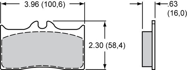 Wilwood 150-7504K Brake Pad Set CN Compound for Narrow Dynalite (set 4)