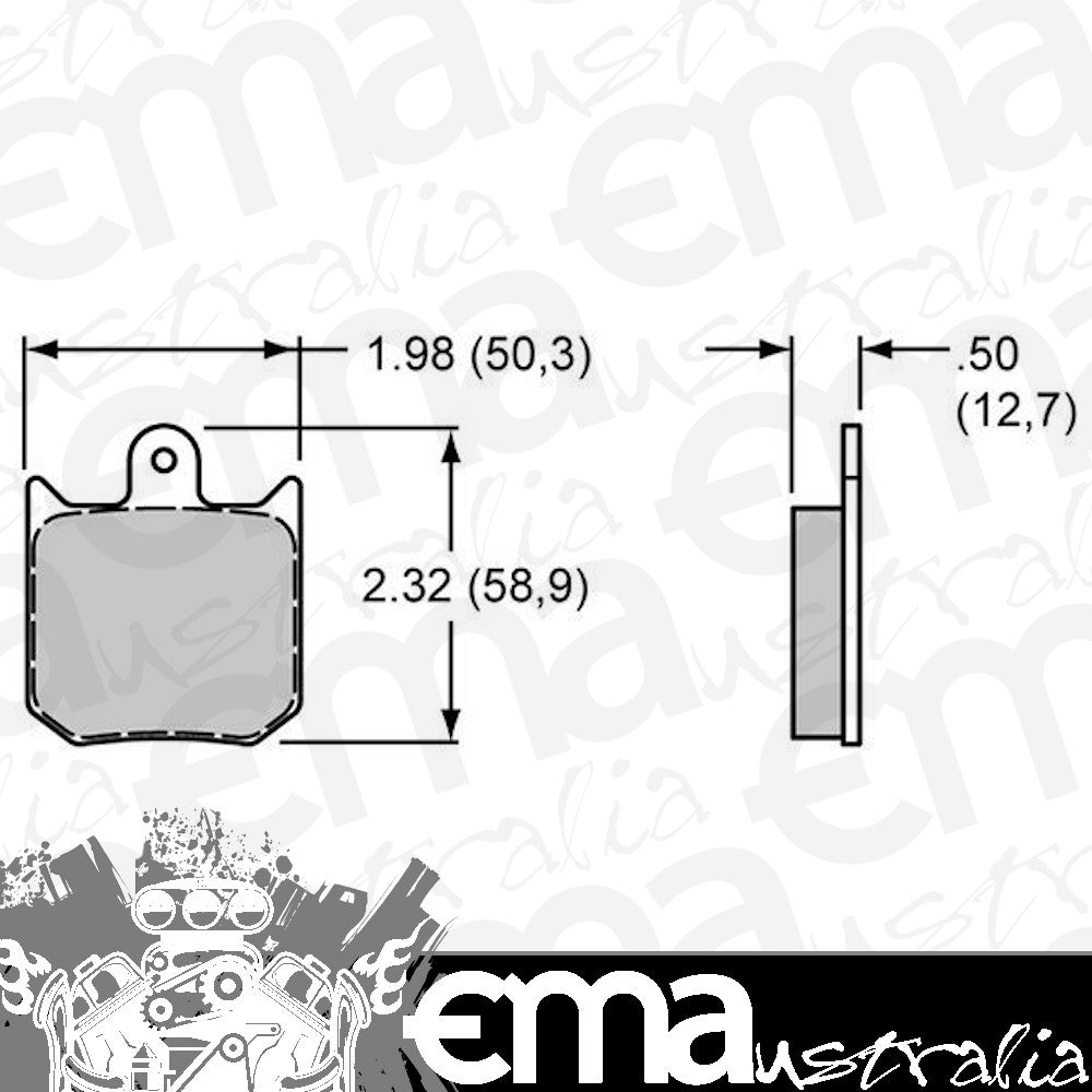 Wilwood WIL150-9412K Smart Pad Brake Pads BP-20 Compound suit Dynalite Calipers