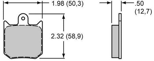 Wilwood WIL150-9412K Smart Pad Brake Pads BP-20 Compound suit Dynalite Calipers