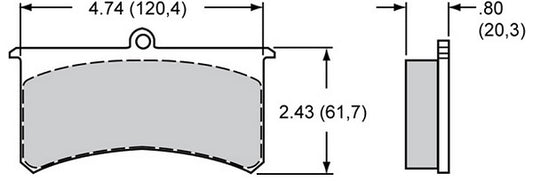 PolyMatrix Brake Pad Set with A Compound (Suit Superlite II & III Series Calipers) (WB15A-5735K)
