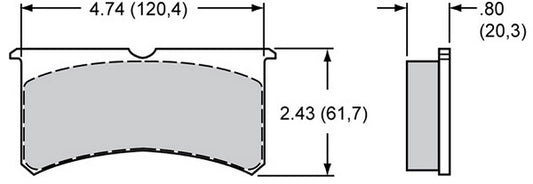 PolyMatrix Brake Pad Set with A Compound (Suit Superlite 4 & 6 Series Calipers) (WB15A-5938K)