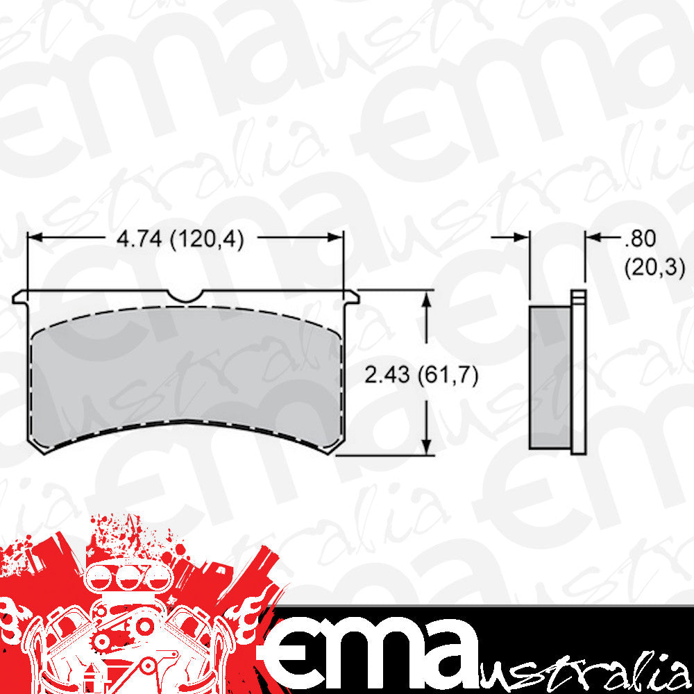PolyMatrix Brake Pad Set with A Compound (Suit Superlite 4 & 6 Series Calipers) (WB15A-5938K)