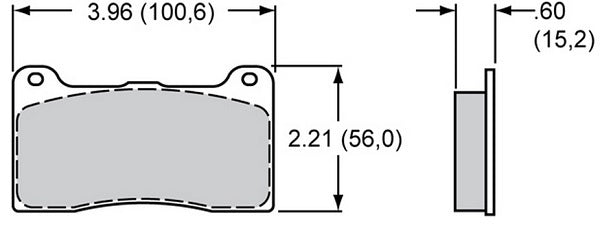 PolyMatrix Brake Pad Set with A Compound (Suit Narrow Dynalite & Dynapro Radial Mount Series Calipers) (WB15A-7263K)