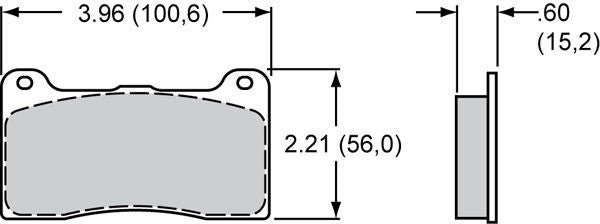 Wilwood 15E-7266K PolyMatrix Brake Pad Set for Narrow Dynalite & Dynapro Radial Mount Series Calipers