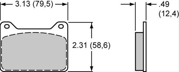 Wilwood 15E-8810K PolyMatrix Powerlite Brake Pad Set