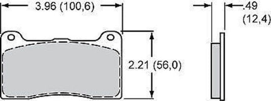 Wilwood 15E-9837K PolyMatrix Dynapro 4 Spot Brake Pads (set 4)