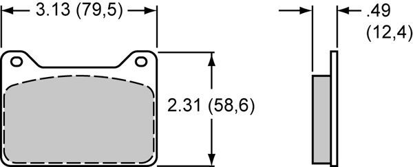 WILWOOD POLYMATRIX Q BRAKE PAD SET WB15Q-8812K POWERLITE CALIPERS 7912