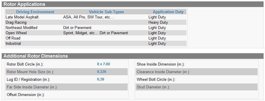 Wilwood 160-0525 Steel Rotor 8 Bolt Standard Hole Mount
