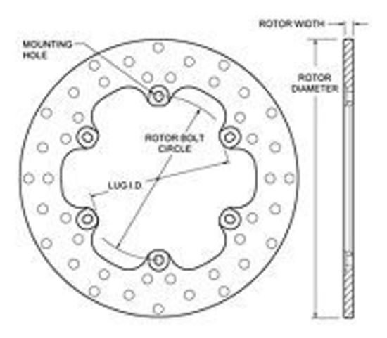 Wilwood 160-3306 Rotor 6 Bolt Standard Hole Mount