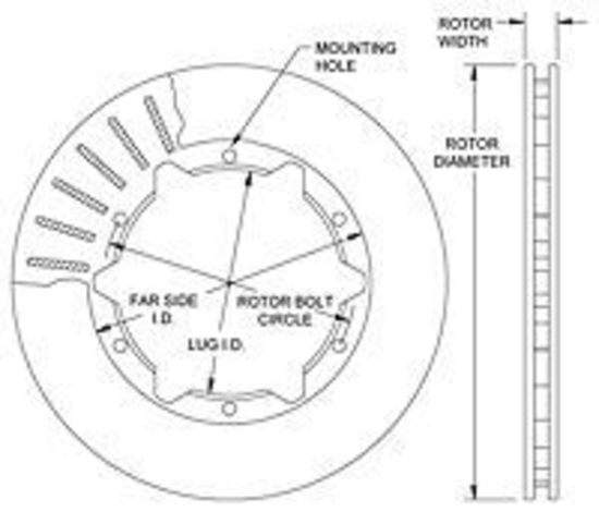 Wilwood 160-5839 Ultralite 30 Vane Rotor 10.75 x .81" Thick 6 x 5.5" Bolt Circle