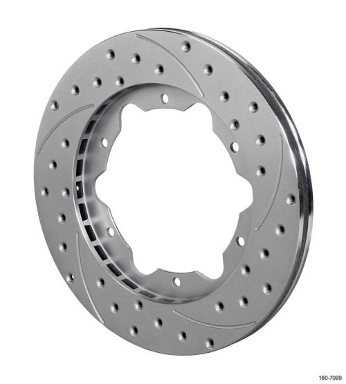 6 Bolt SRP Drilled & Slotted Performance Rotor (R/H) 30 Vanes (10.75" Dia, 0.81" Width, .325" Hole Type, 6 x 6.25" Bolt Circle, 5.59" Lug I.D) (WB160-