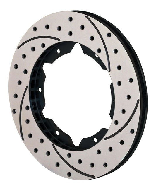 SRP Drilled Performance Rotor Black R/H- 30 Vanes (11.00" Dia, 0.81" Width, .326" Hole Type, 6 x 6.25" Bolt Circle, 5.59" Lug I.D) (WB160-7099-BK)