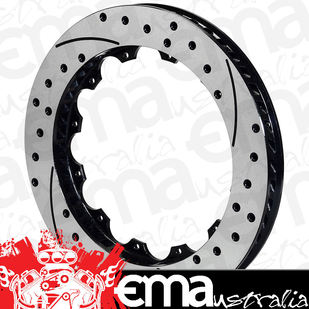 14"IRON DRILLED ROTOR  LH (WB160-8401-BK)