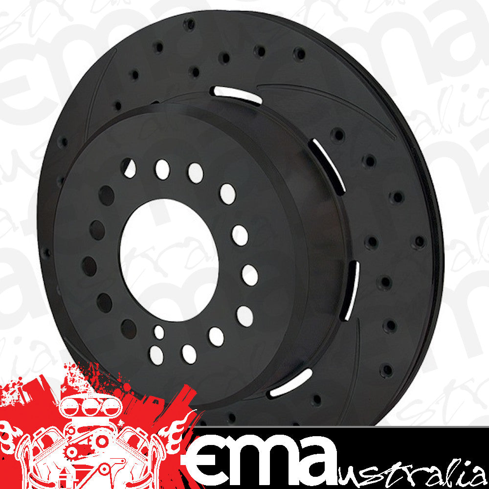 Wilwood Disc Brakes WIL160-9815-BK SRP Drilled Performance Rotor & Hat R/H- 32 Vanes (12.19" Dia, 0.81" Width, 3.06" Lug I.D, 7.24 I.D, 2.32" Offset) (WB160-9815-BK)